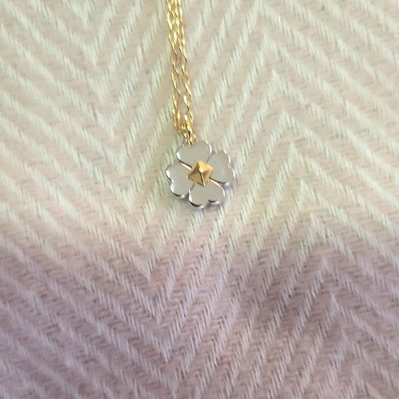 Kate Spade Gold and Silver Clover Necklace - Picture 2 of 5